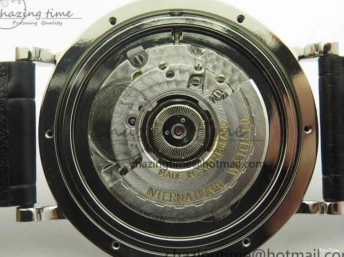 MIROTIME 0518 Supportive Portofino Automatic SS AF 1:1 Best Edition White Dial on Black Croco Leather Strap A 7184